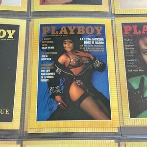 90s Vintage Playboy Latoya Jackson Chromium Cover Card Collectors 1995 #88